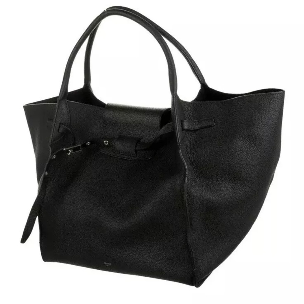 Celine medium big bag Black Leather Tote Bag
New